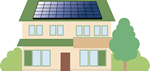 住宅用ソーラーパネルのイメージ画像